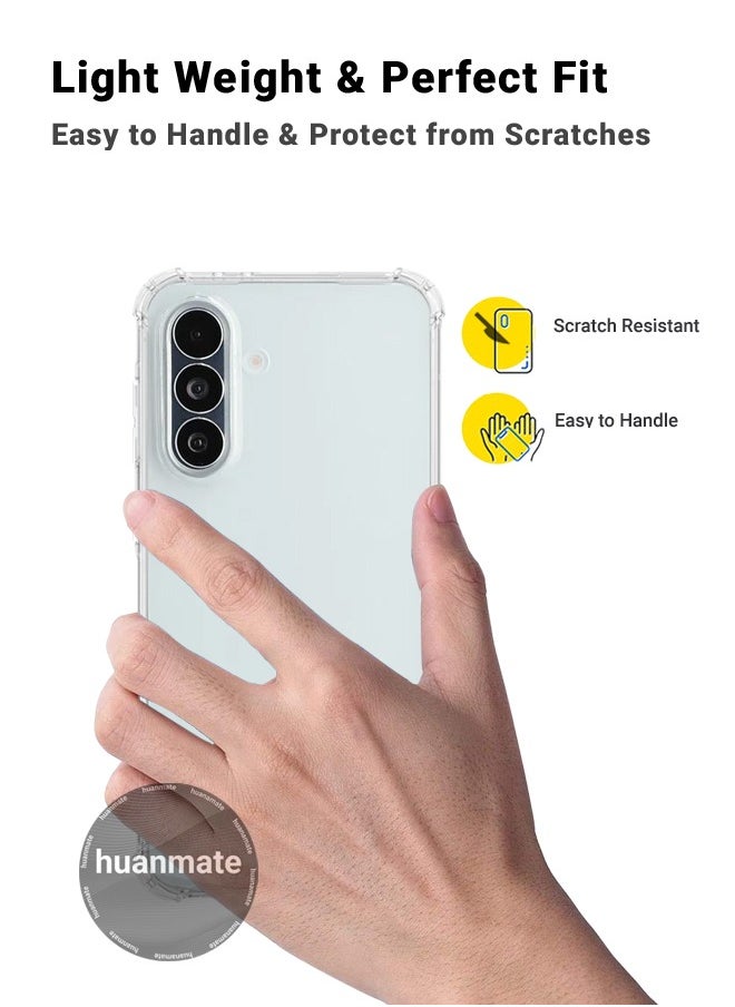 huanmate - 2 in 1 Samsung Galaxy A36 Protection Pack - Ultra Clear Shockproof Case & Edge-to-Edge Screen Protector, 360 Degree Protection, Back Cover & Screen Protector for Samsung Galaxy A36 - Image 1