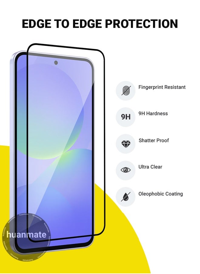 huanmate - 2 in 1 Samsung Galaxy A36 Protection Pack - Ultra Clear Shockproof Case & Edge-to-Edge Screen Protector, 360 Degree Protection, Back Cover & Screen Protector for Samsung Galaxy A36 - Image 1