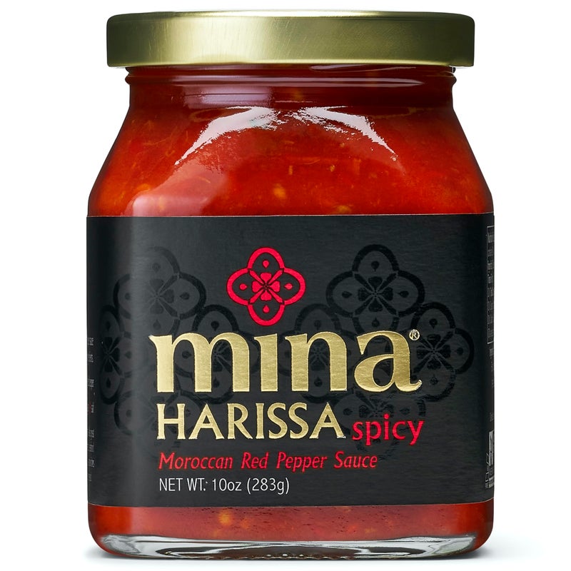 Mina Harissa Hot Sauce, Gourmet Moroccan Heat, Homestyle Spicy Red Chili Harissa Paste with Tangy Twist, 10 oz Harissa Sauce, Excite Your Senses with Mina Harissa Seasoning - Image 1