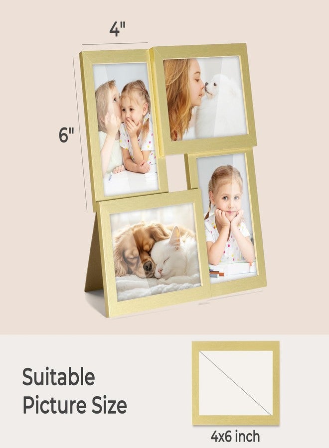 TWING 4x6 Picture Frames Collage, Golden Family Collage Picture Frames Wall Decor, Ideal Gift for Valentine's Day/Mother's Day, Wall Hanging or Tabletop - Image 2