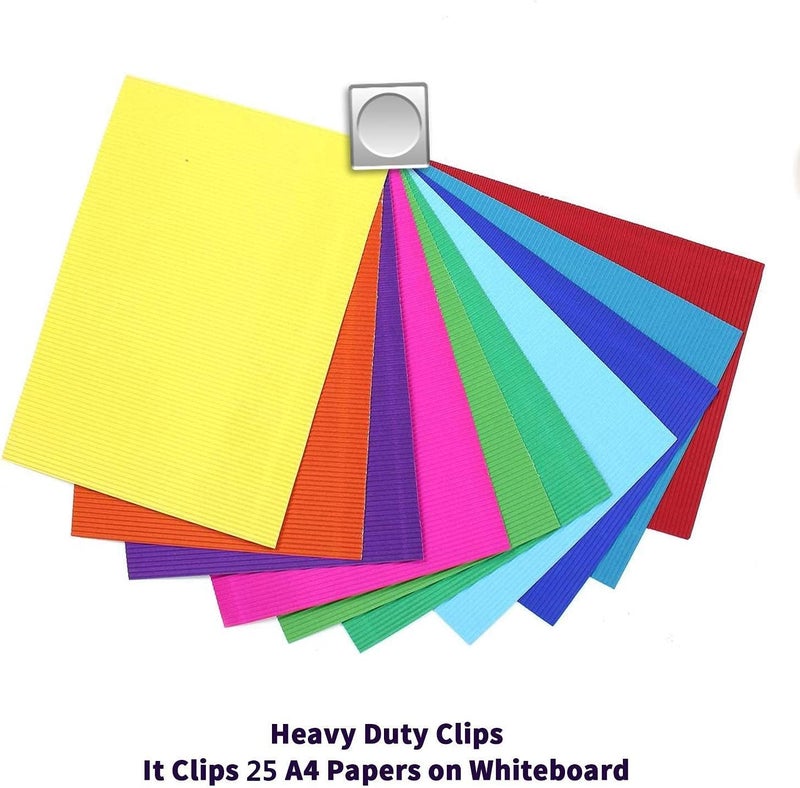 Thimmamma Magnetic Clips 1.5 inch, 12 Pack Heavy Duty Magnet Metal Clips for Hanging, Strong Magnet Clip for Whiteboard, Fridge, Classroom, Refrigerator - Image 4