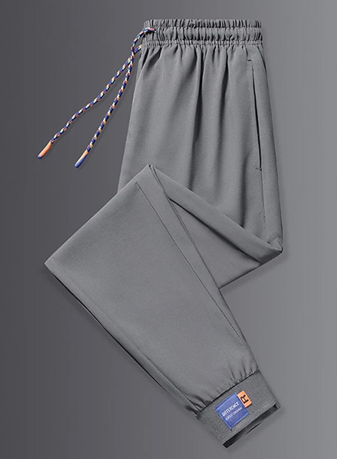 DR Men's Casual Pants - Dark Gray Drawstring Joggers - Image 1