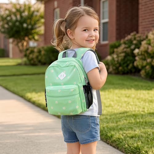 STEAMEDBUN Corduroy Toddler Backpack for Girls Boys 24 Kids Preschool Backpack for Kindergarten Daisy - Image 3