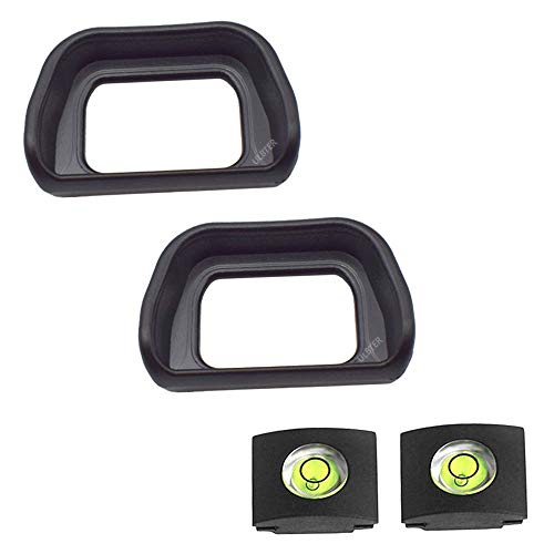 ULBTER Eyepiece Eyecup Viewfinder Eye Cup for Sony Alpha A6100 A6300 A6000 NEX-6 NEX-7 Digital Camera for viewfinder FDA-EV2S (2-Pack),ULBTER FDA-EP10 Eyepiece Eye Cup with Hot Shoe Cover - Image 1