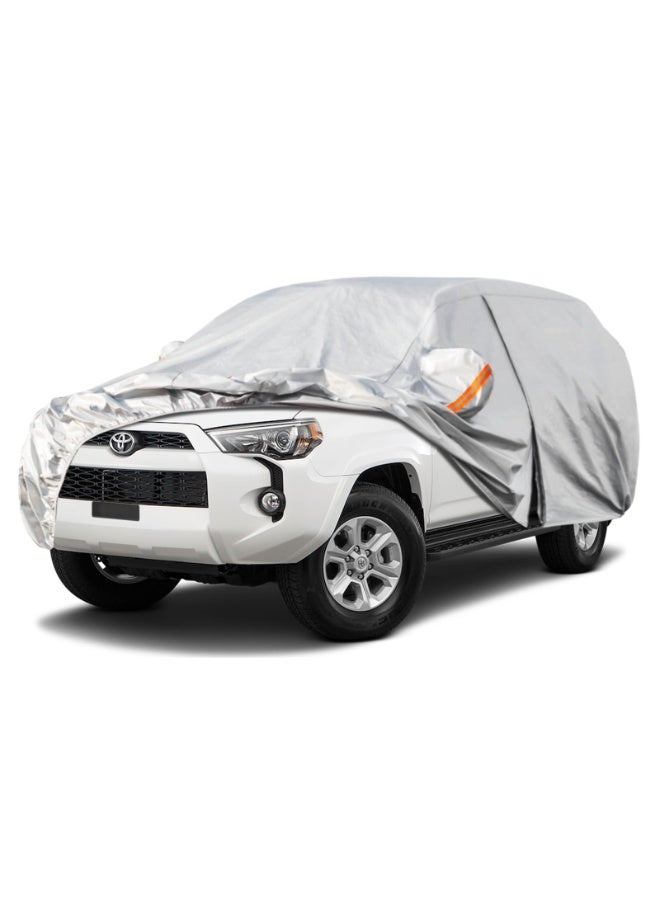 LEFAFA Car Cover Waterproof, All Weather for Automobiles, Outdoor Full Cover Rain Sun UV Protection with Zipper Cotton, Universal Fit for Sedan and Suvs (YL) - Image 1