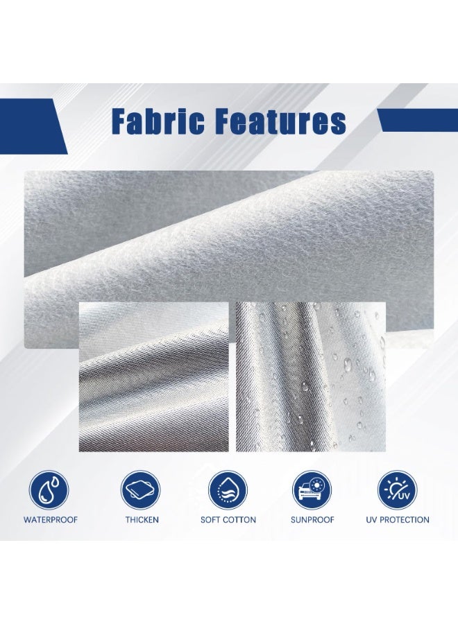 LEFAFA Car Cover Waterproof, All Weather for Automobiles, Outdoor Full Cover Rain Sun UV Protection with Zipper Cotton, Universal Fit for Sedan and Suvs (YL) - Image 2
