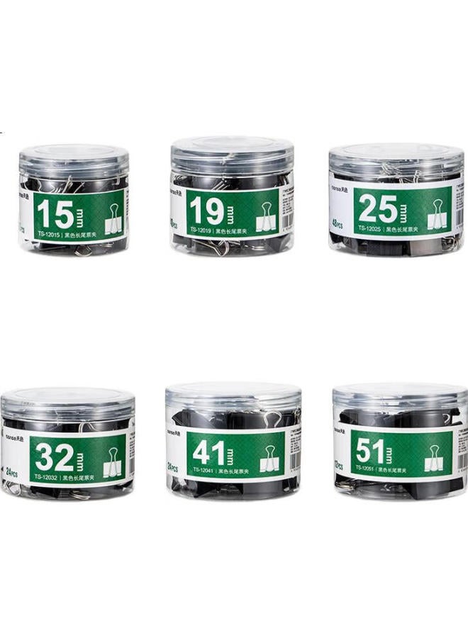 Tianse 12 Pieces 51Mm Black Long Tail Clips, Binder Clips, Small Phoenix Tail Clips, Office Supplies, Ts-12051 - Image 3