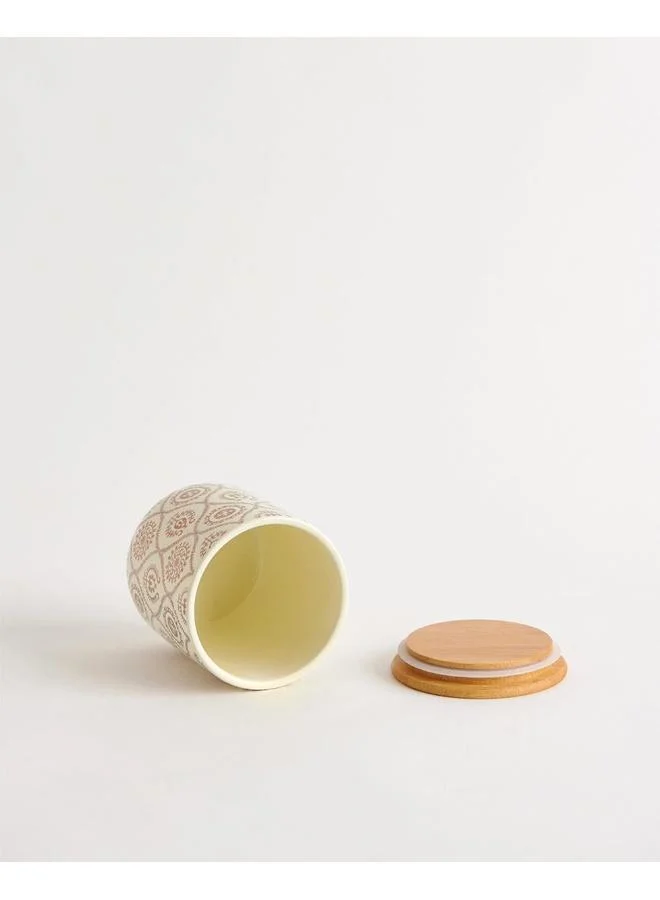 Chumbak  Suzani Gold Storage Jar - Ivory & Gold  | Best Price UAE