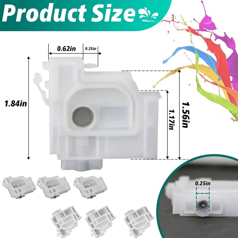 6 قطع مثبط حبر، جزء بديل لمثبط الحبر متوافق مع طابعات Epson L1300، L1800، L800، L801، L810، L850، متين - Image 3
