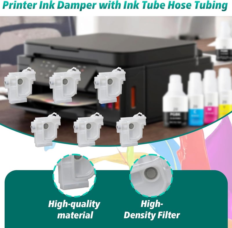 6 قطع مثبط حبر، جزء بديل لمثبط الحبر متوافق مع طابعات Epson L1300، L1800، L800، L801، L810، L850، متين - Image 5