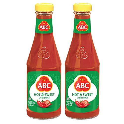 ABC Hot Sweet Sambal Chili Sauce Indonesian Dipping BBQ 113oz 335ml Pack of 2