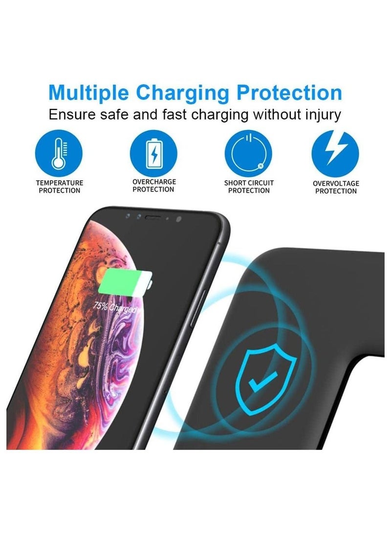 3-In-1 Fast Wireless Charger | Wireless Charging Station 15W Qi Fast Wireless Charger Stand Mainly Compatible For Smart phones | Smart watches  - Image 3