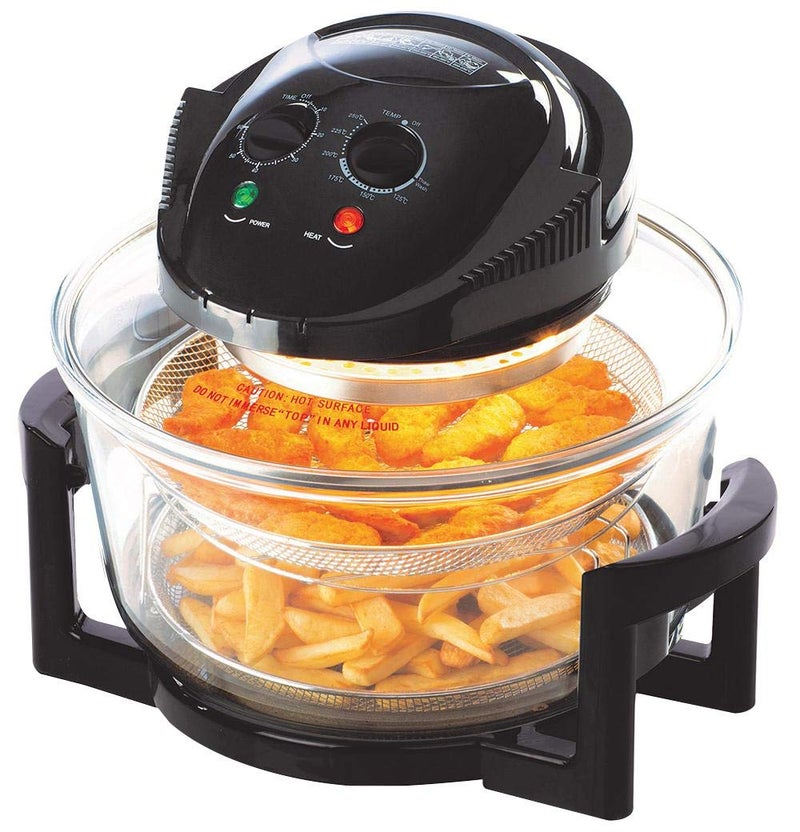Jolfay Air Fryer Oven, 12L Air Fryers, Black, Convection Countertop Toaster Oven, Roast, Fry, Toast, Crispy - Image 1
