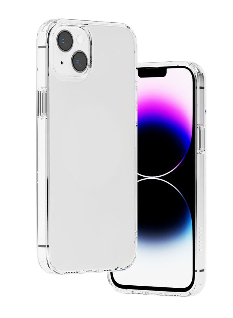 ليفيلو جراب خلفي غير لامع لهاتف iPhone 14 Plus من Lucu / مقاوم للخدش 3H / حواف مقاومة للصدمات / حماية من السقوط والصدمات - شفاف غير لامع - Image 3