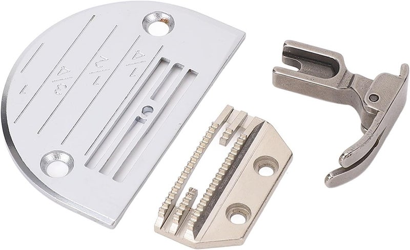 Industrial Sewing Machine Needle Plate Set Efficiently Reduces Stitching Issues for Machines - Stainless Steel Material - Image 1