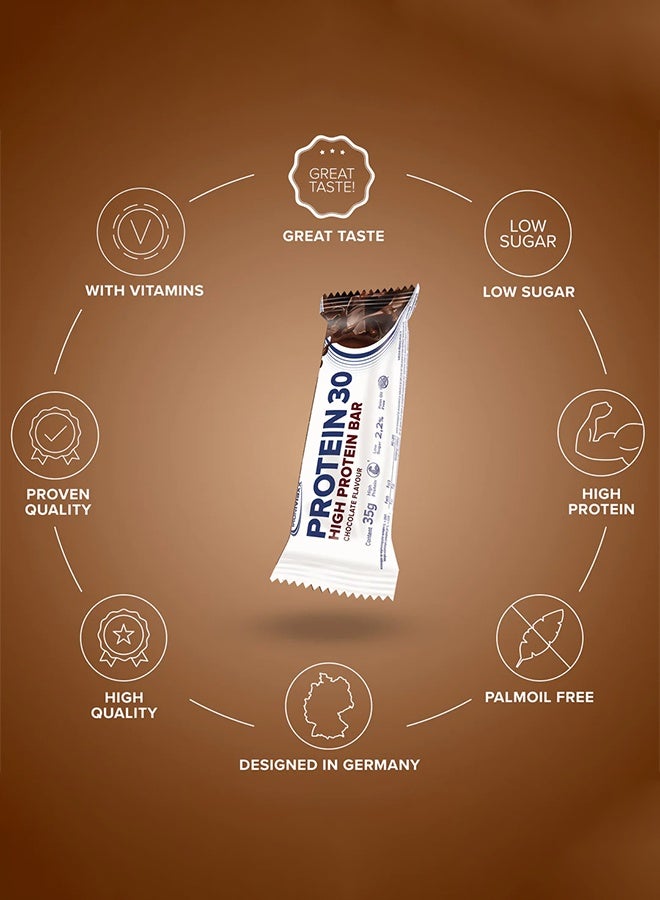 IronMaxx PROTEIN 30 Bar | 24 x 35g | 30% Protein, Chocolate Flavour, Low Sugar, Vitamin-Enriched - Image 5