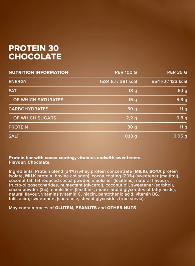 IronMaxx PROTEIN 30 Bar | 24 x 35g | 30% Protein, Chocolate Flavour, Low Sugar, Vitamin-Enriched - Image 4
