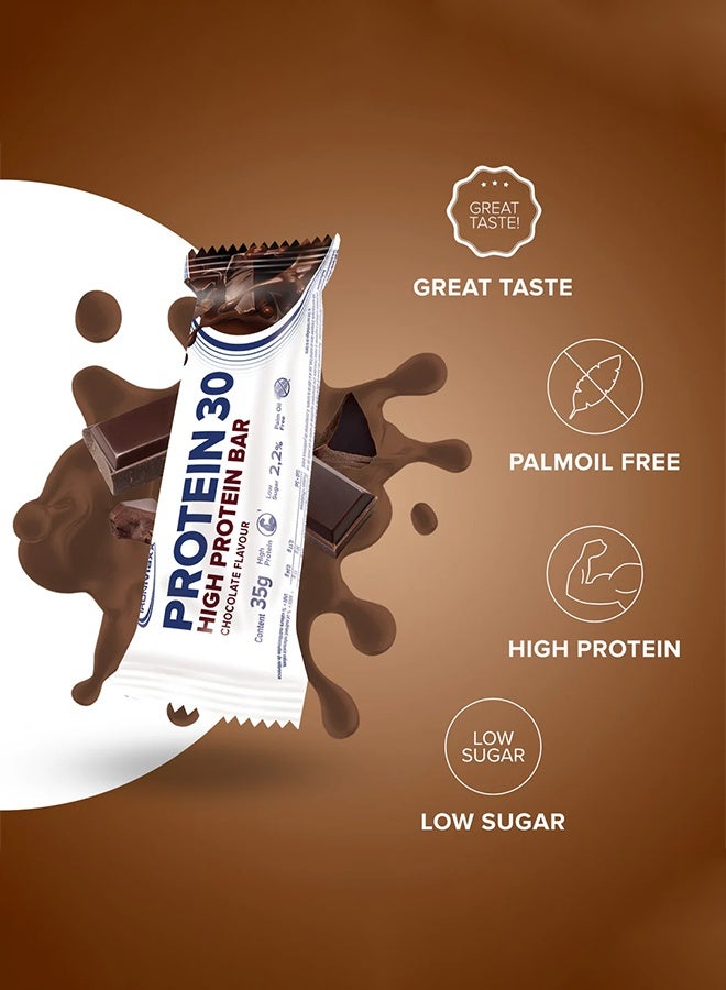 IronMaxx PROTEIN 30 Bar | 24 x 35g | 30% Protein, Chocolate Flavour, Low Sugar, Vitamin-Enriched - Image 2