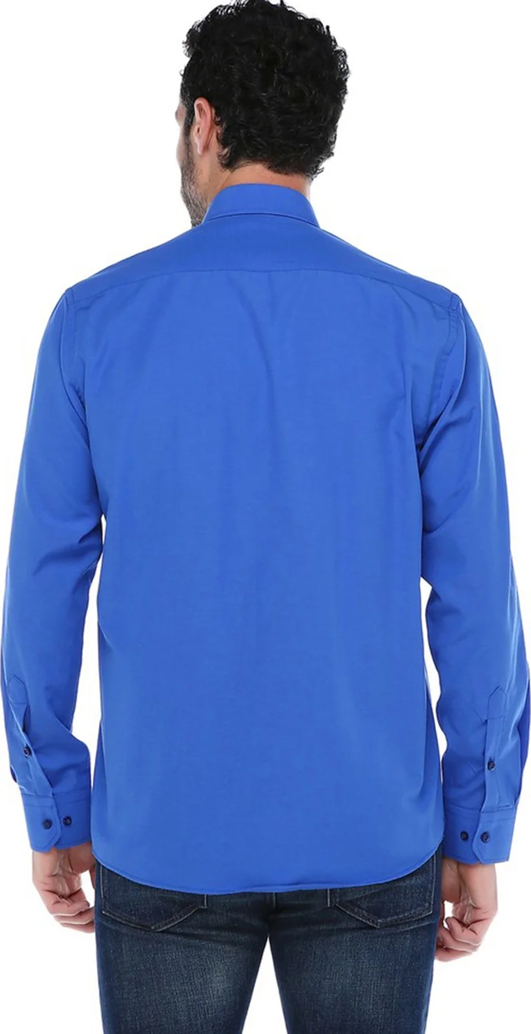 فاريتا Men's Parlament Color Classic Cut Pocket Straight Long Sleeve Shirt