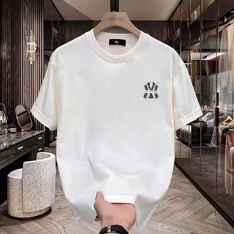 New Printed Men'S Short-Sleeved T-Shirt Trendy Street Distinctive Half-Sleeved Summer Pure Cotton Round Neck Shoulder T-Shirt Daily - Image 5