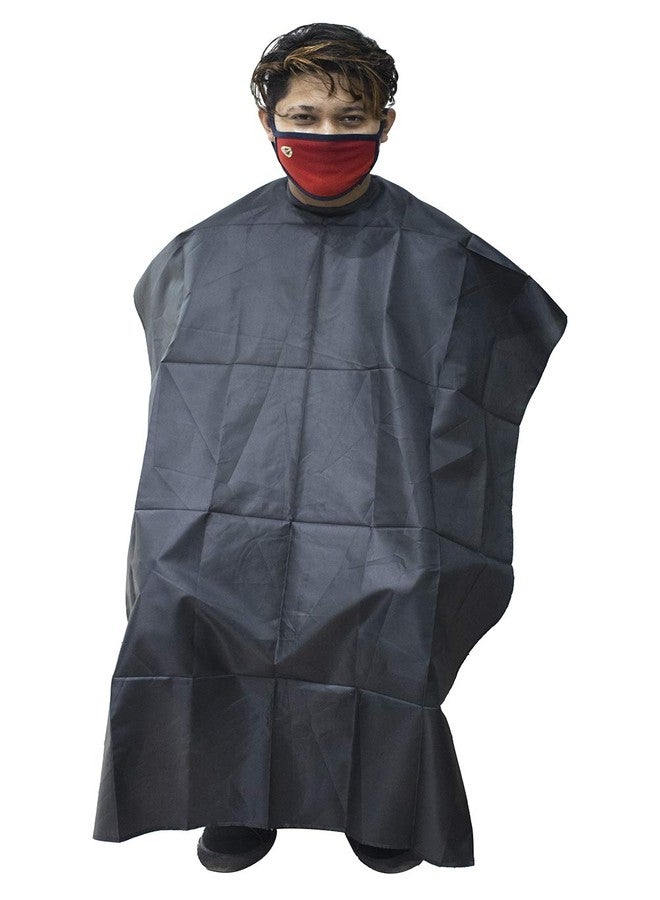 GLAN Professional Salon Apron/Cape Hair Salon Cutting Sheet/Cape Barber Hairdressing Cape Black Pack of 1 - Image 2