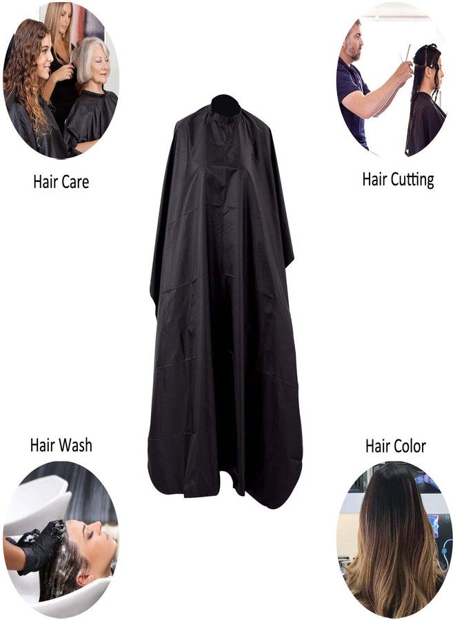 GLAN Professional Salon Apron/Cape Hair Salon Cutting Sheet/Cape Barber Hairdressing Cape Black Pack of 1 - Image 5