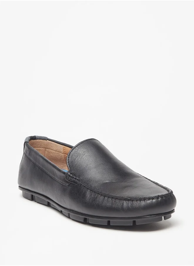 دوتشيني Men's Solid Slip-On Moccasins