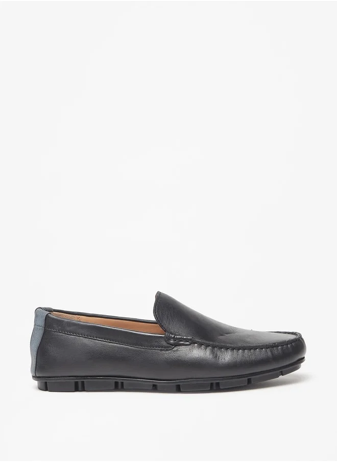 دوتشيني Men's Solid Slip-On Moccasins
