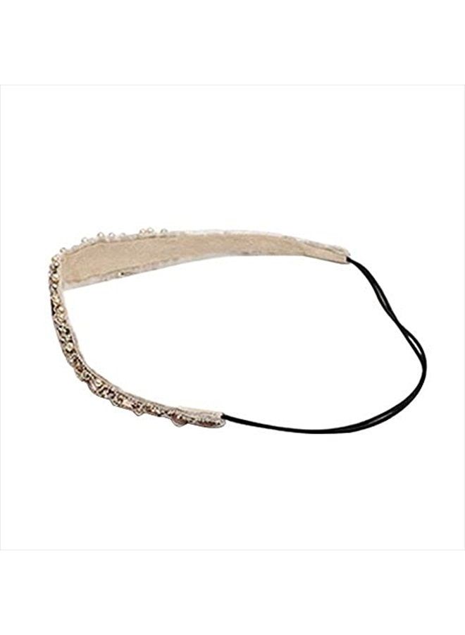 Tvoip Handmade Rhinestone Crystal Bohemia Stylish Crystal Beaded Elastic Fashion Headband (Pack of 1) - Image 3
