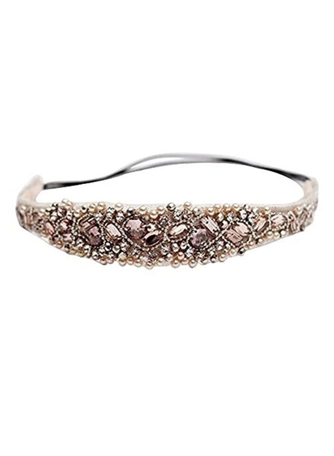 Tvoip Handmade Rhinestone Crystal Bohemia Stylish Crystal Beaded Elastic Fashion Headband (Pack of 1) - Image 2