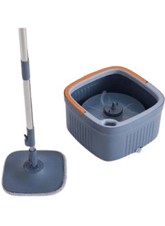 Magic Pro floor Mop & Bucket Set 360°Spinning Flat Mop with Self Separation Dirty and Clean Water System 1Pc Washable Microfiber Replacement Pad 1 Bucket Extended Handle for Home Kitchen