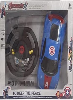 MARVEL Marvel Avengers Remote Control Car 1: 16 Scale For Boys, Blue Black 