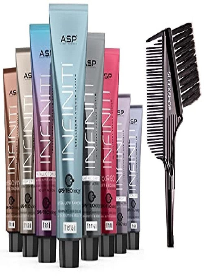 ASP Affinage INFINITI Ultra-Low Ammonia Permanent Hair Color Dye Haircolor w/Shea Butter & Argan (w/Sleek 3-in-1 Brush Comb) Infinity Intelligent Colour (9.3 Very Light Golden Blonde)