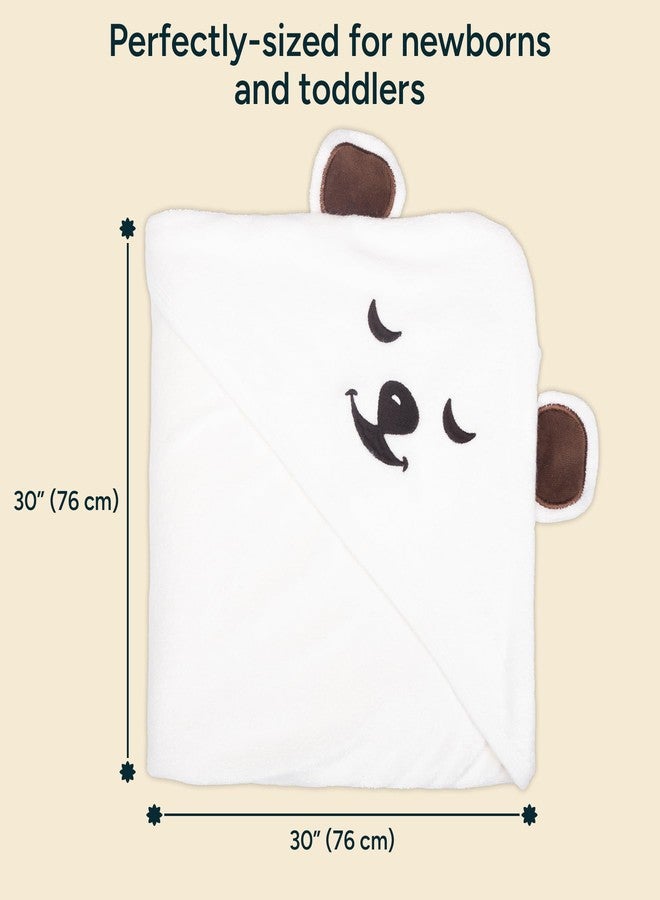NINTARABABY منشفة بغطاء رأس من نينتارابي - غطاء حمام من قطن الخيزران، 76 سم × 76 سم، فائقة الامتصاص، ناعمة، تسمح بمرور الهواء، مضادة للحساسية، هدية مثالية للمواليد الجدد والأطفال الصغار والرضع، بتصميم حيوان لطيف - Image 5