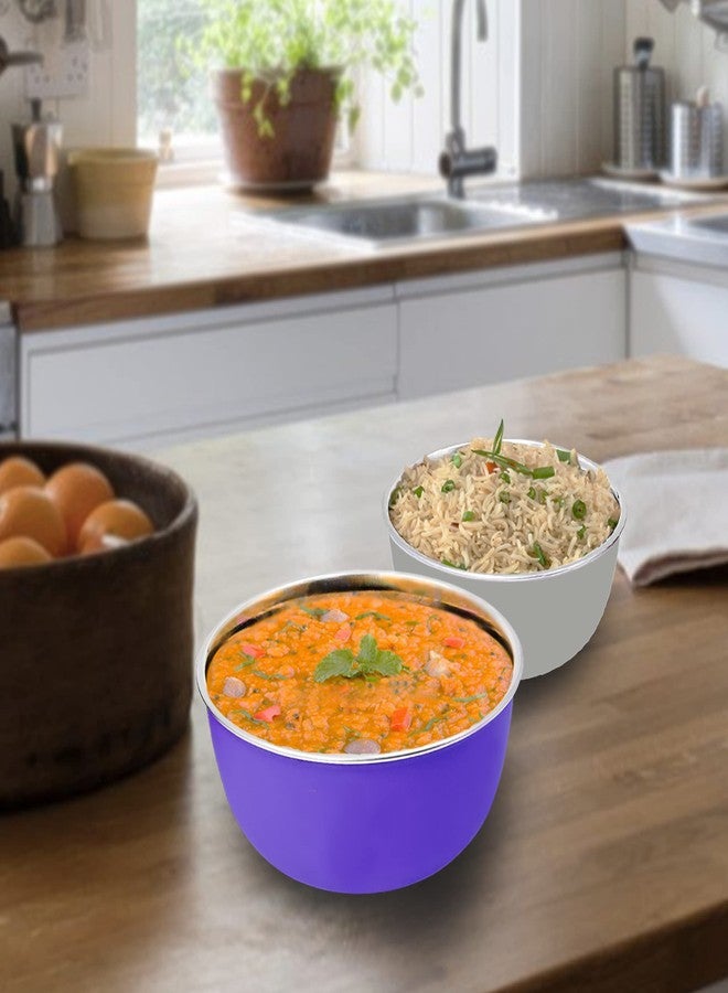 Bowl Fiery أوعية فيري المصنوعة من الفولاذ المقاوم للصدأ، آمنة للاستخدام في الميكروويف، طقم من 6 قطع (متعددة الألوان، 12 سم، طقم من 6 قطع)، سعة 300 مل - Image 4