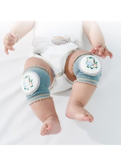 Oasisgalore 2 Pairs Baby Knee Pads, Breathable Cotton, Unisex, Cat & Turmeric Print, with Sponge Pad  - Image 2