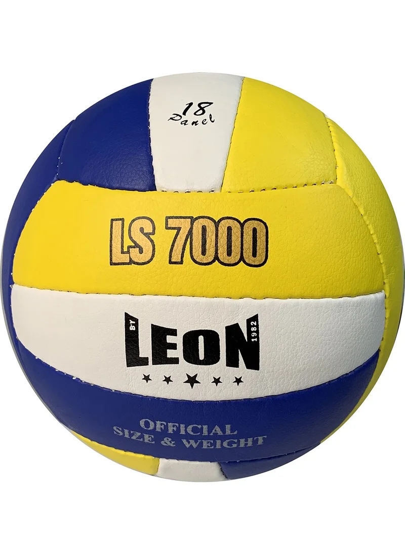 By Leon 1982 Leon LS7000 Volleyball Ball Hand Stitched Blue White