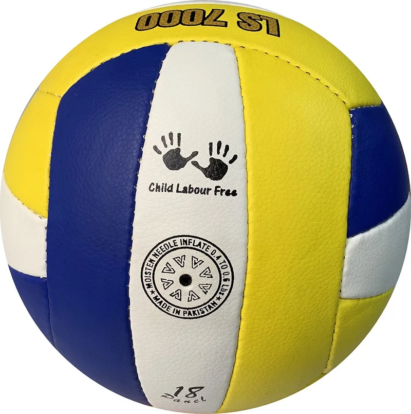 باي ليون 1982 Leon LS7000 Volleyball Ball Hand Stitched Blue White