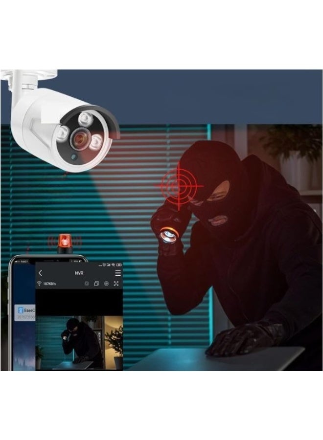 مجموعة كاميرات لاسلكية بـ8 قنوات – دقة 3 ميجابكسل – مقاومة للماء – اتصال واي فاي – تسجيل صوتي – للاستخدام الخارجي - Image 3