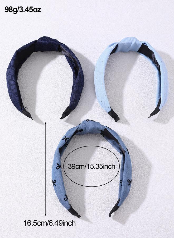 Take Two Pack of 3 - Printed Knotted Headbands - Image 5