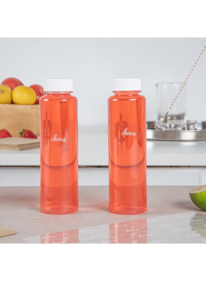 Restaurantware Label Tek 1.9 x 1 Inch Cheers Juice Bottle Labels, 100 Self-Adhesive Labels For Bottles - Resists Condensation, For Drink Pouches, Clear With White Font Plastic Water-Resistant Labels - Image 3