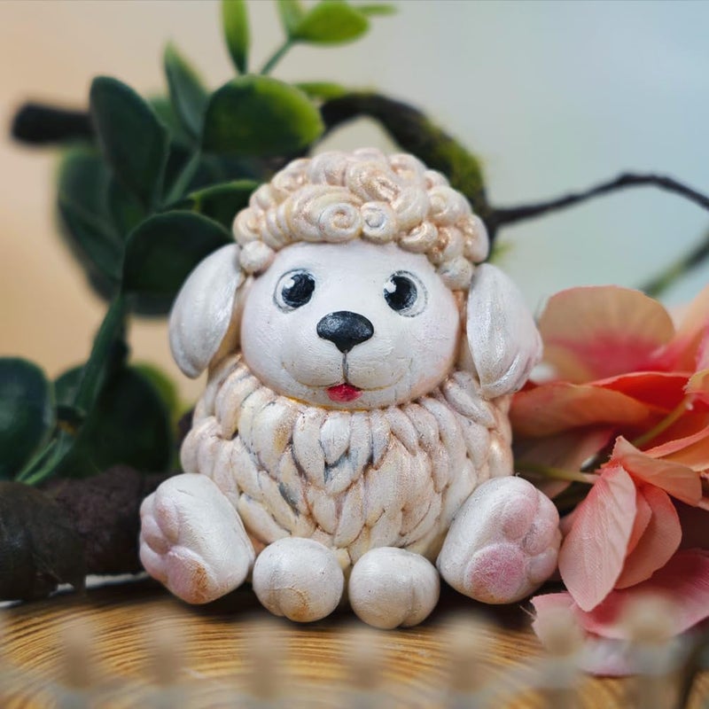 FUNSHOWCASE Fondant Mold Sheepdog Puppy Farm Animal Cake Topper 3" Tall - Image 4