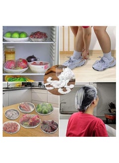 Generic "100-Piece Food Storage Bags Set - Flexible and Stretchable Food Covers for Containers, Plastic Wrap for Family Use, Perfect for Meal Prep, Fruit, Vegetables, and Meat Storage. Reusable and Shrinkable Food Preservation Bags, Ideal for Dishes, Plates, and Bowls."  - Image 3