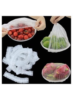 Generic "100-Piece Food Storage Bags Set - Flexible and Stretchable Food Covers for Containers, Plastic Wrap for Family Use, Perfect for Meal Prep, Fruit, Vegetables, and Meat Storage. Reusable and Shrinkable Food Preservation Bags, Ideal for Dishes, Plates, and Bowls."  - Image 5