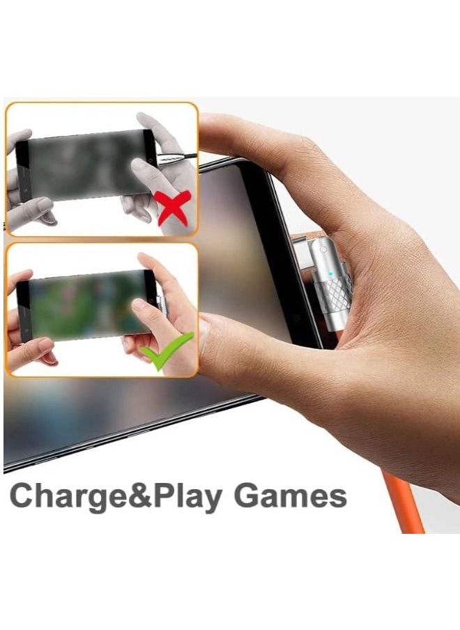 Generic - 180° Rotating Fast Charge Cable with Charging Indicator, USB to C Cord Maximum Output Power 120W, Flexible Rotary Connector Thick Rubber Safety Charging(for Type-C, Orange 2 Meter) - Image 1