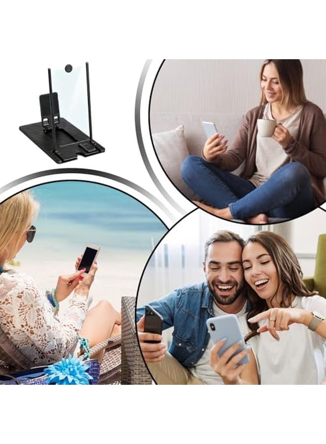 14 Inch Foldable Screen Magnifier with Wireless Remote 3D HD Mobile Phone Projector - Image 4