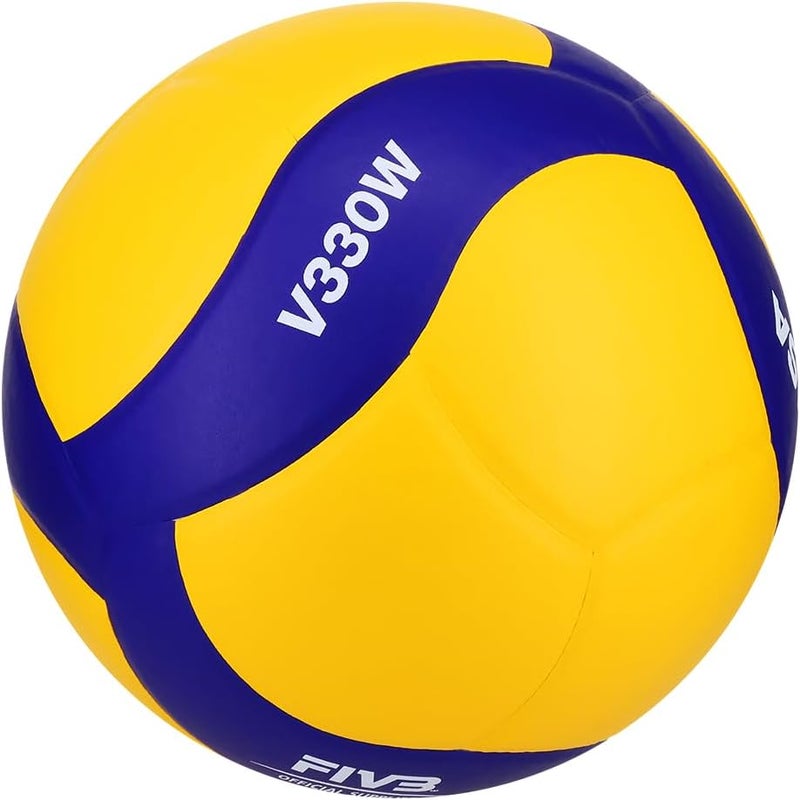 Mikasa كرة الطائرة ميكاسا V330W بحجم 5 رسمي - معتمدة من FIVB، نواة ملفوفة من النايلون، تصميم ديناميكي هوائي مكون من 18 لوحة - Image 3