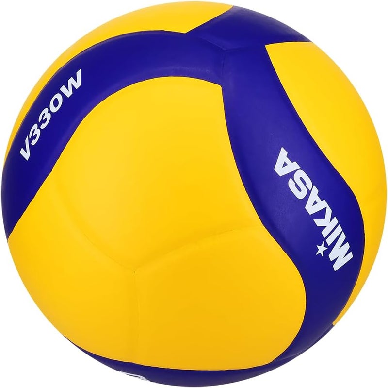 Mikasa كرة الطائرة ميكاسا V330W بحجم 5 رسمي - معتمدة من FIVB، نواة ملفوفة من النايلون، تصميم ديناميكي هوائي مكون من 18 لوحة - Image 4