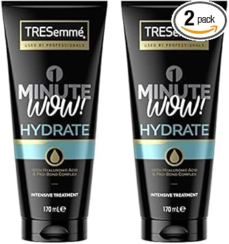 Tresemme تريسمي 1 دقيقة WOW علاج مكثف للشعر بالترطيب مع حمض الهيالورونيك مع مركب ProBond للشعر الجاف أو التالف 170 مل عبوة من 2 - Image 1