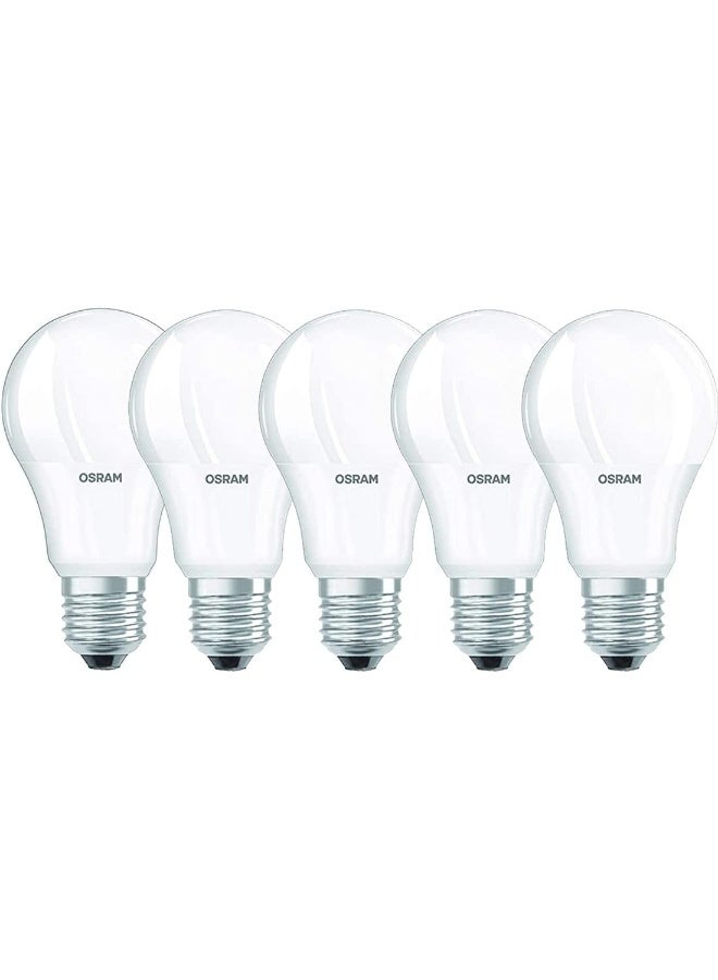 Osram Clas A 8.5 W/6500K LED Bulb E27 Value Lamp (Cool White, Combo Pack of 5) - Image 1